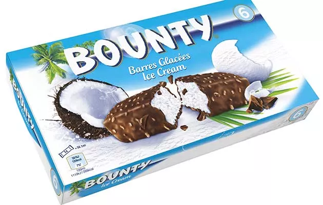 Bounty jäätelö 6 kpl:n paketti