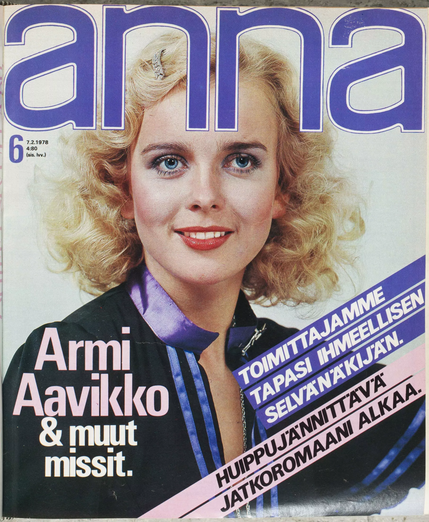 Armi Aavikko Annan kannessa 1978