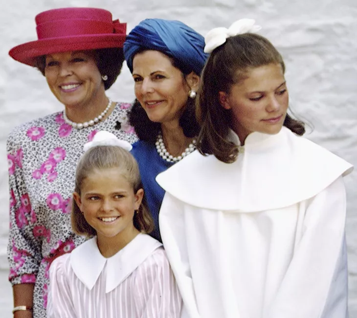 Kruununprinsessa Victoria konfirmaatiotilaisuudessaan 1992.