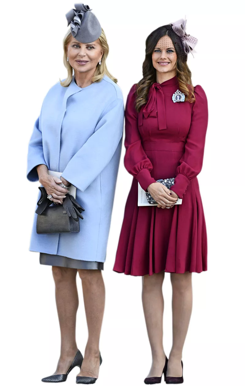 Eva Maria O'Neill och prinsessan Sofia efter prins Nicolas dop i Drottningholms slottskyrka s?ndagen den 11 oktober 2015