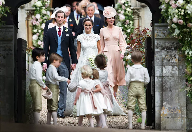 Pippan ja rahoitusalalla työskentelevän James Matthewsin häitä juhlittiin toukokuussa vuonna 2017. Pippan hääpuvun oli suunnitellut Giles Deacon. Katen lapset prinssi Georgeja prinsessa Charlotte olivat sulhaspoikien ja morsiusneitojen joukossa.