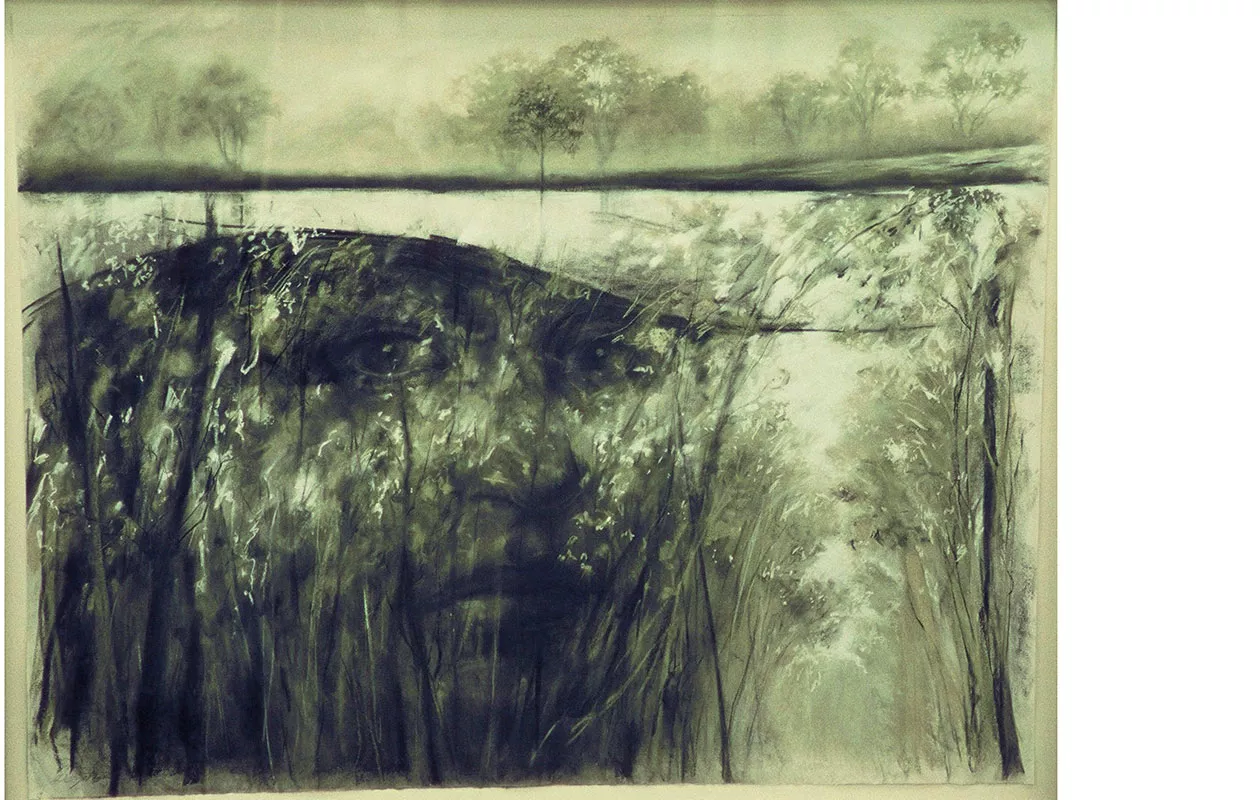 Danellen maalaus pojastaan Shannanista. Shannan, Reflections of a misty mourn on vuodelta 2001.