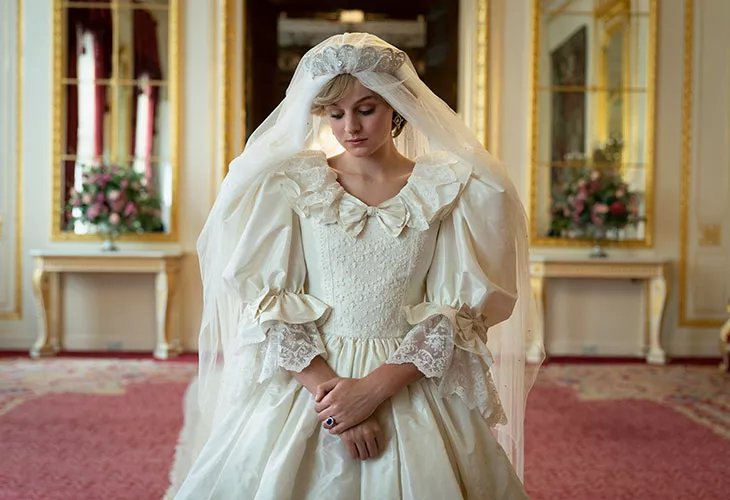 Prinsessa Diana nähdään uudella The Crown -kaudella. Kuvassa näyttelijä Emma Corrin Dianan roolissa. 