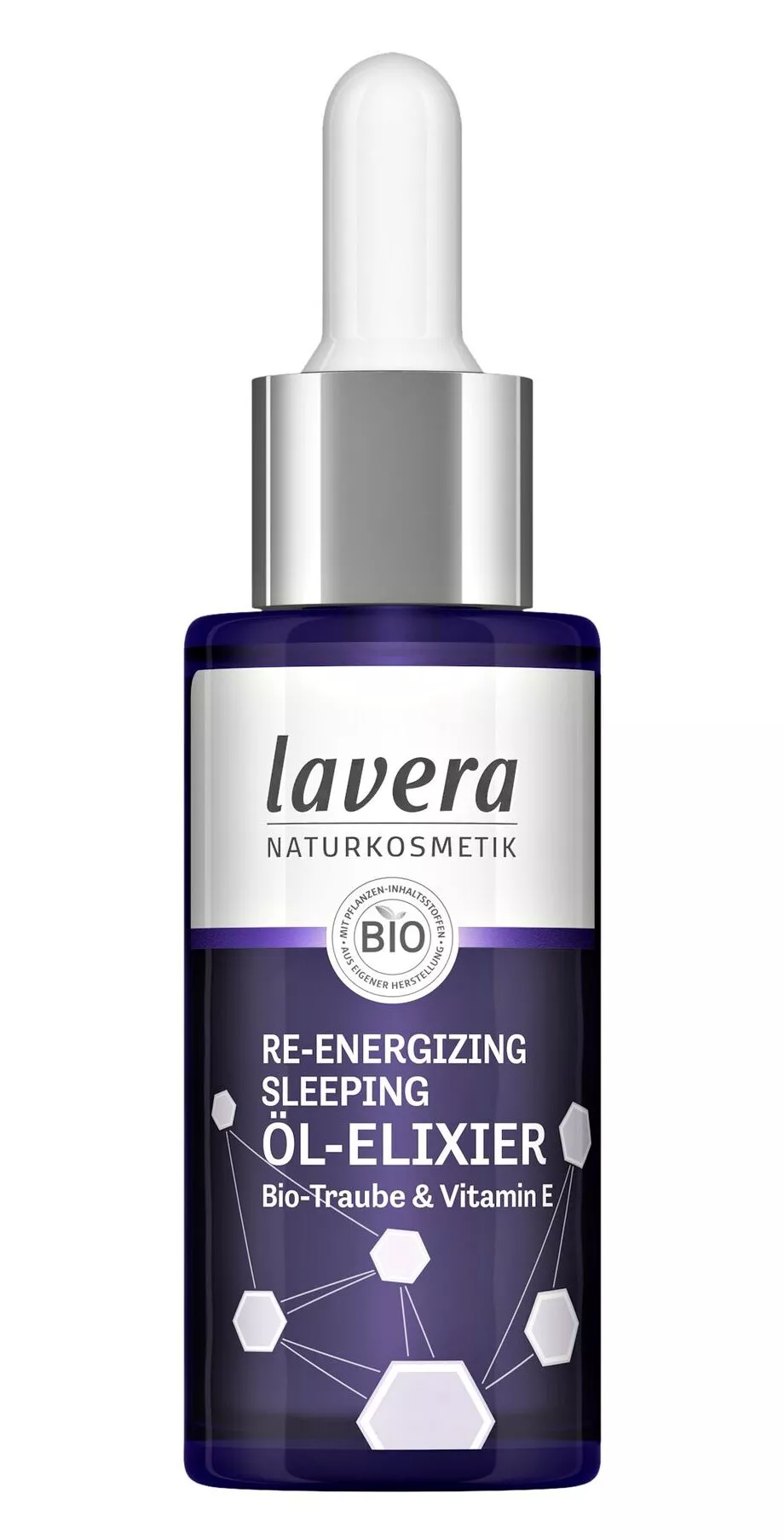 Luomurypälettä ja E-vitamiinia sisältävä Lavera Re-Energizing Sleeping Oil Elixir -öljyseerumi tehostaa ihon uudistumista ja ravitsee ihoa yöunien aikana, 30 ml 25,50 e.