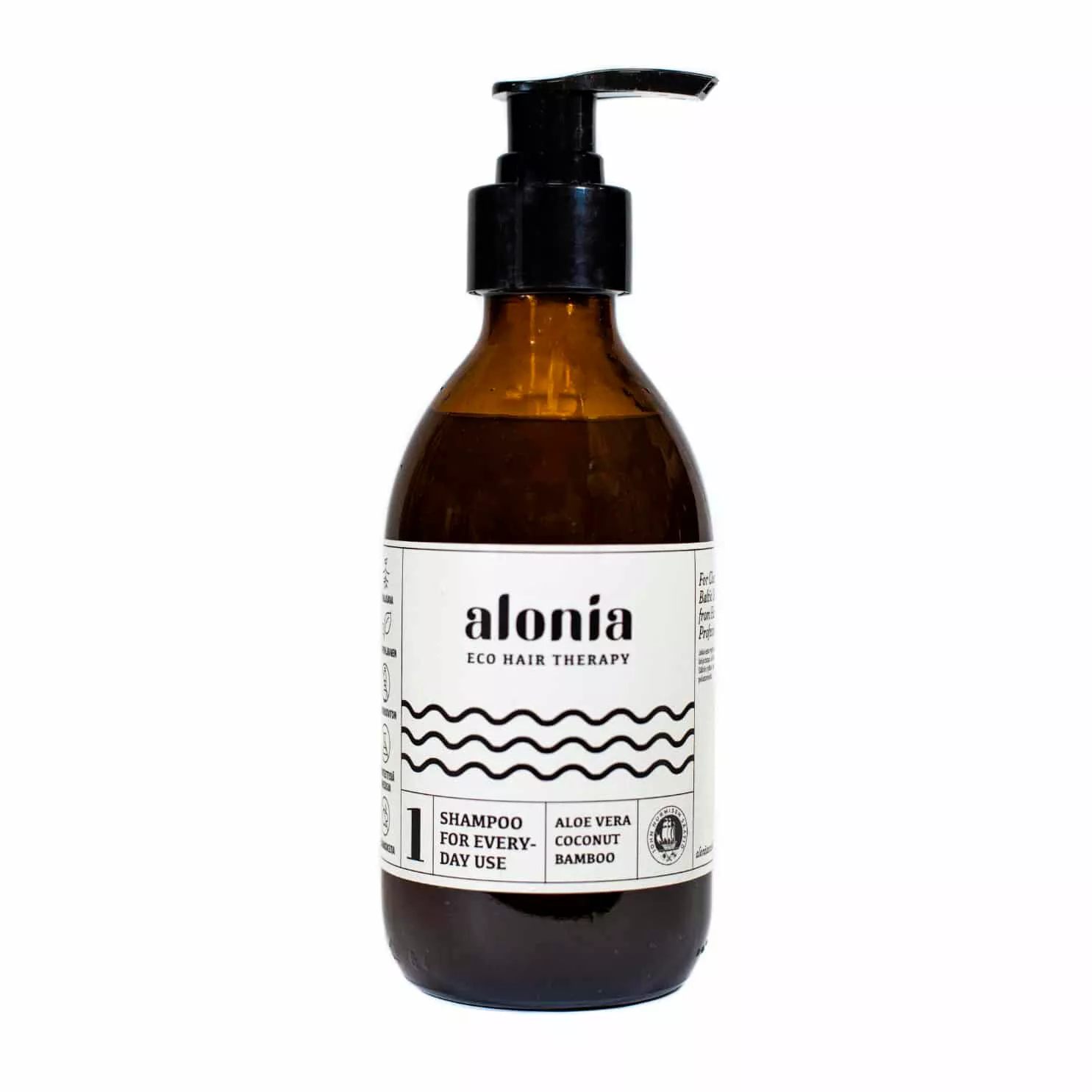 Biohajoava shampoo. Alonia 1. Shampoo for everyday use.