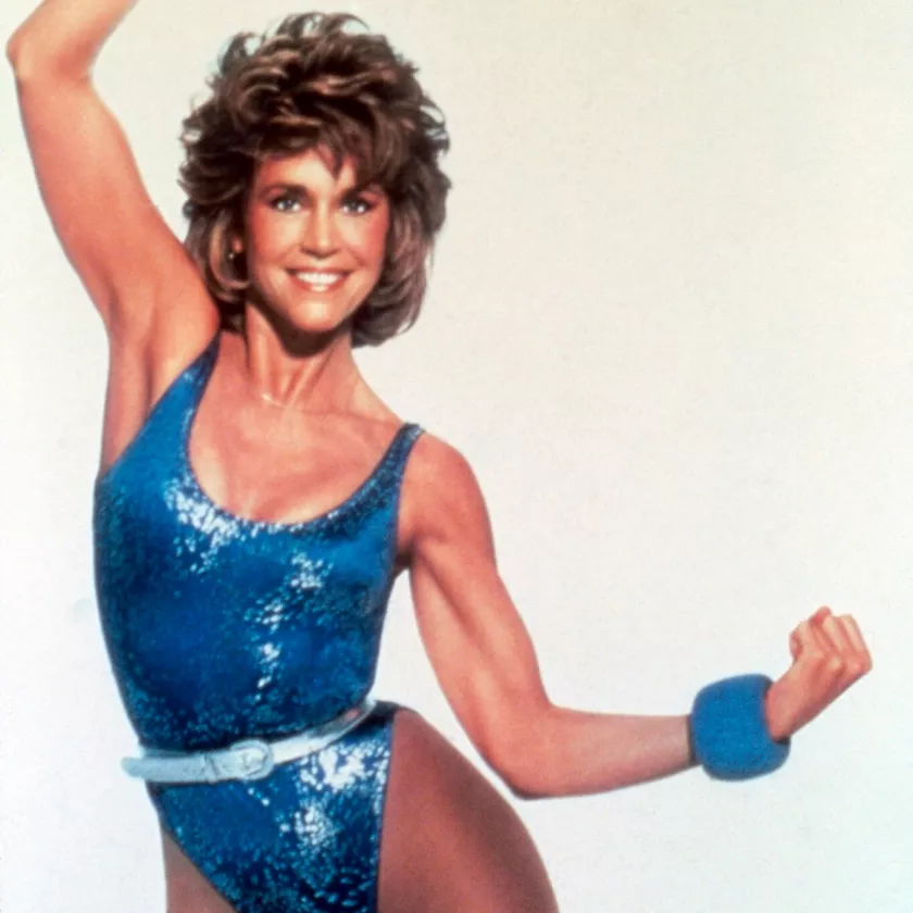 Jane Fonda kohosi aerobicin kuningattareksi.