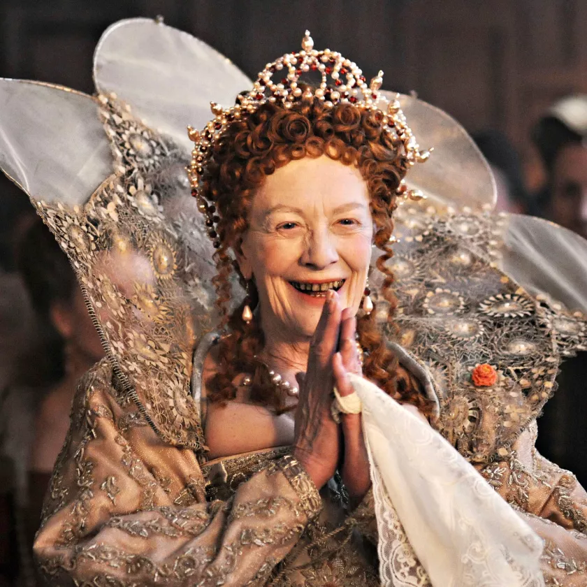 Vanessa Redgrave näytteli Elisabet I:stä elokuvassa Anonymous – Tuntematon vuonna 2011.
