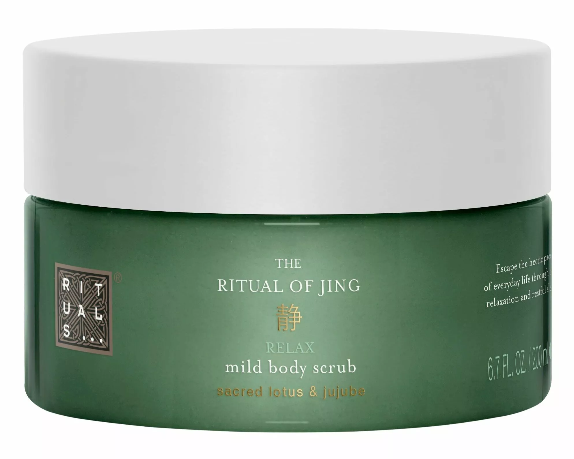 Magnesiumia ja öljyjä sisältävä Rituals The Ritual Of Jing Body Scrub -suolakuorinta on 93-prosenttisesti luonnollista alkuperää, 300 g 17,50 e.